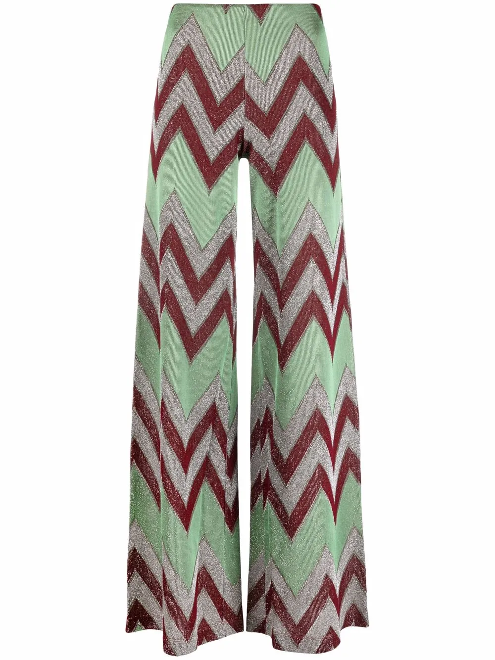 фото M missoni брюки палаццо с узором зигзаг