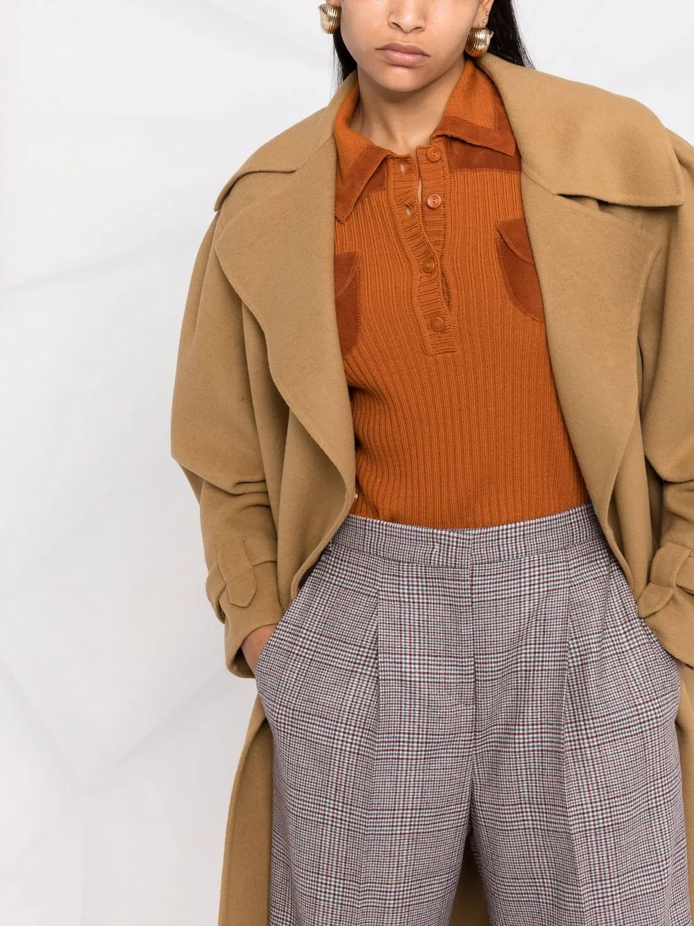 фото Alberta ferretti трикотажный топ в рубчик со вставками