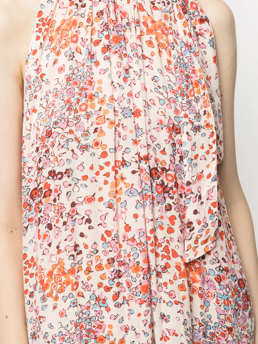 фото Poupette st barth платье мини с цветочным принтом