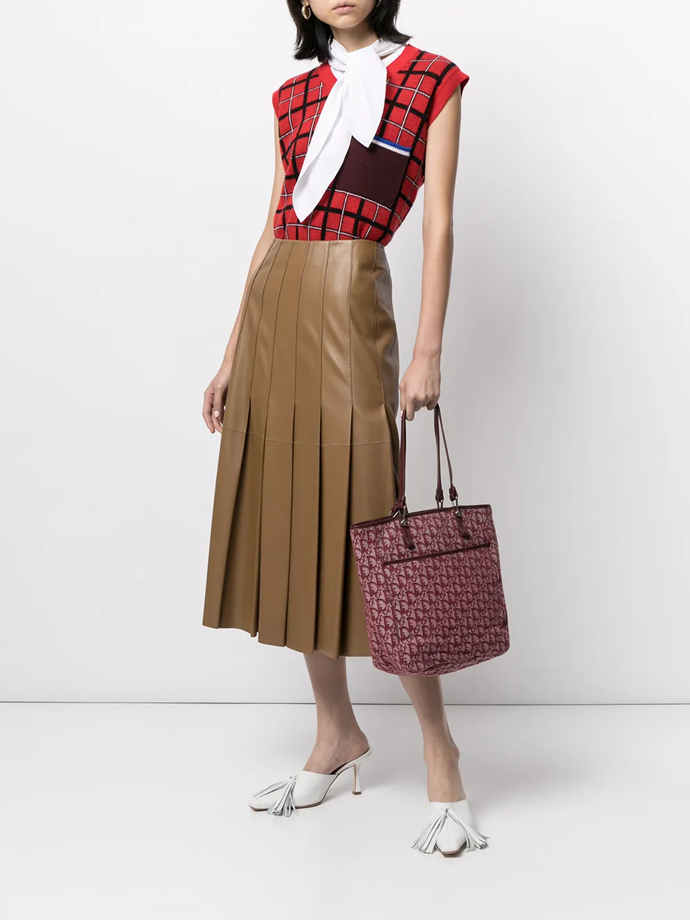 фото Christian dior сумка-тоут pre-owned с узором trotter