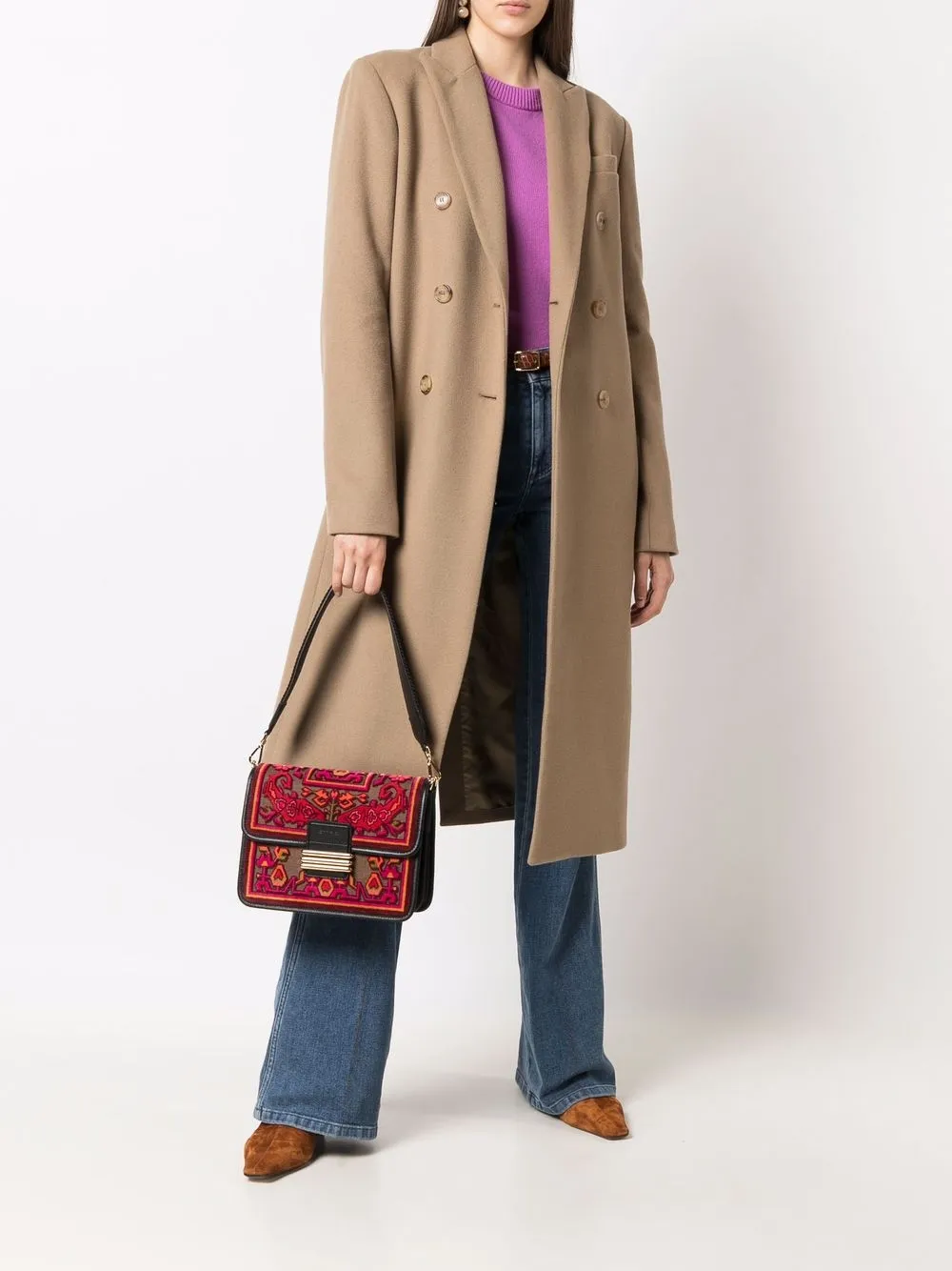 фото Etro жаккардовая сумка на плечо с узором