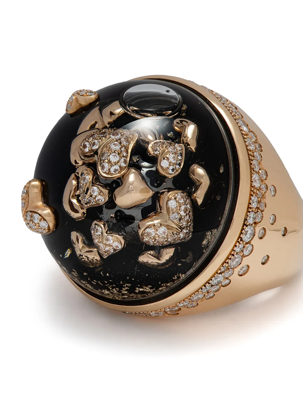 фото Dreamboule кольцо chic & shine big bang love из розового золота с бриллиантами