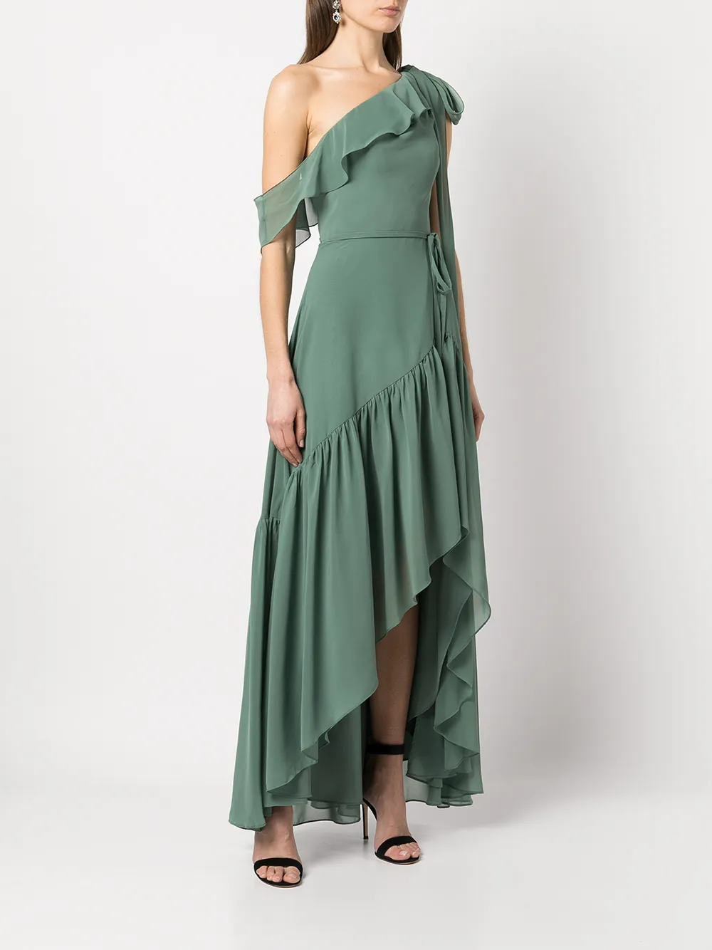 фото Marchesa notte bridesmaids вечернее платье padua на одно плечо с оборками