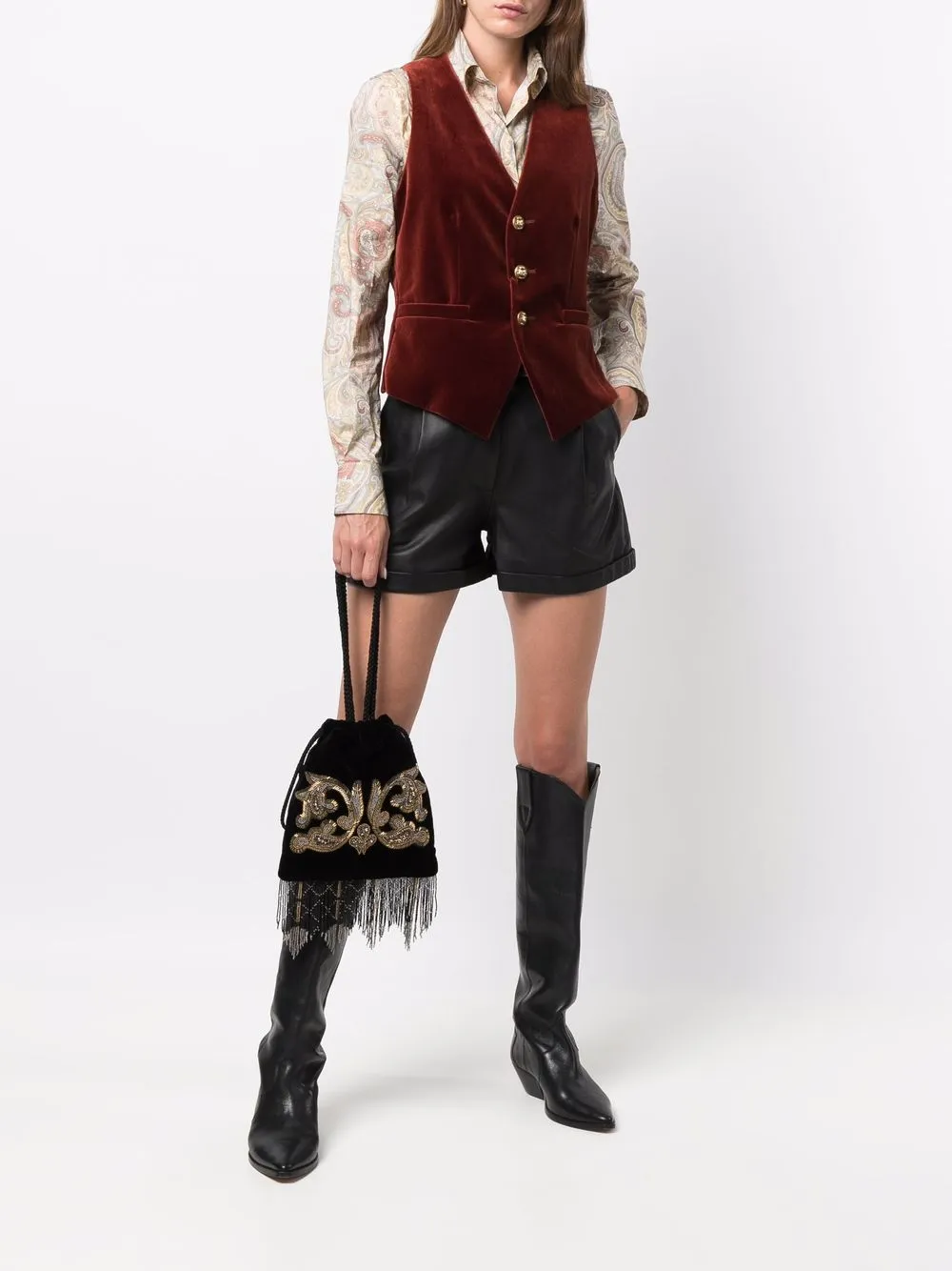 фото Etro декорированная сумка-сэтчел