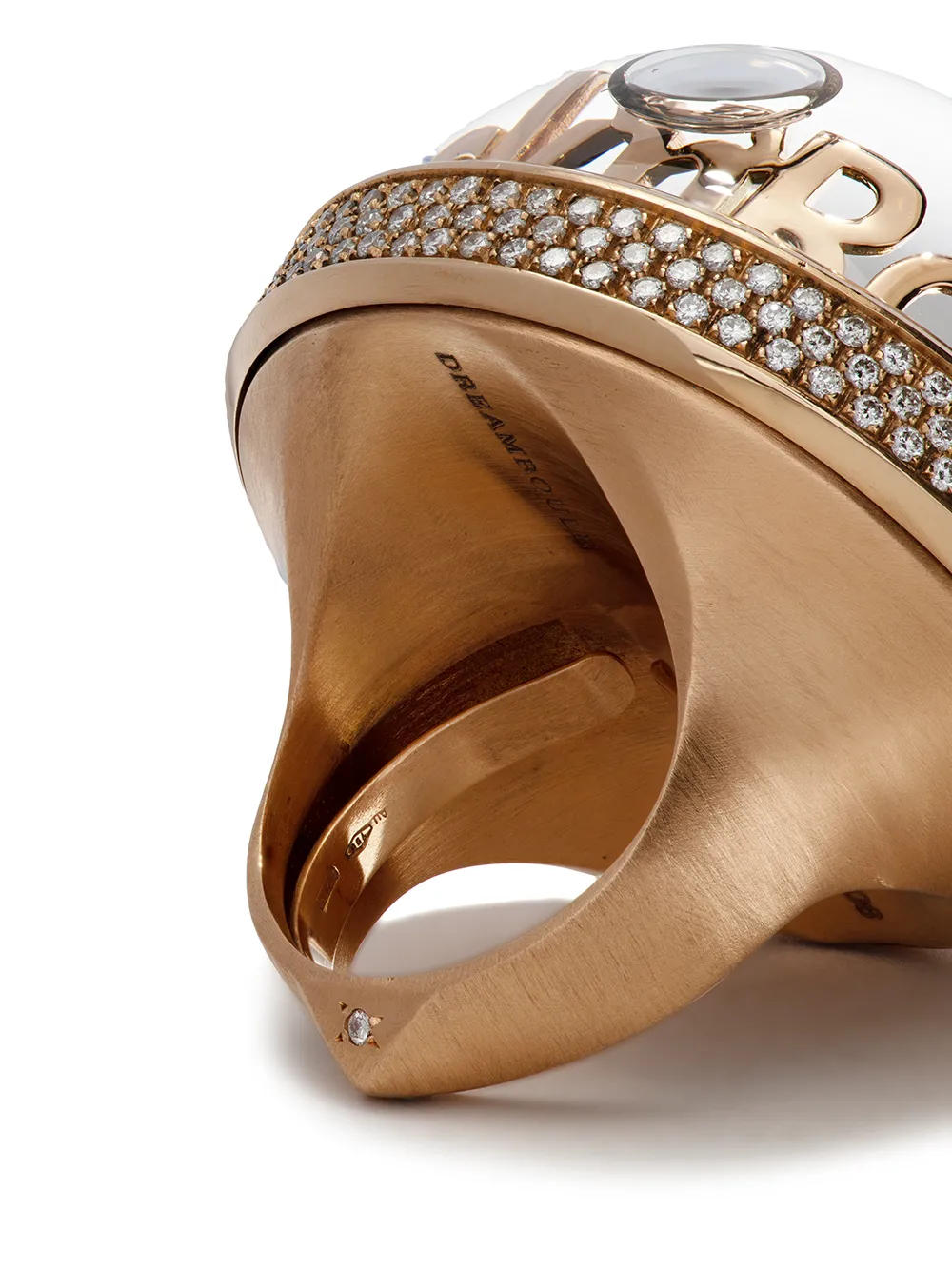 фото Dreamboule кольцо rock n' roll из розового золота с бриллиантами