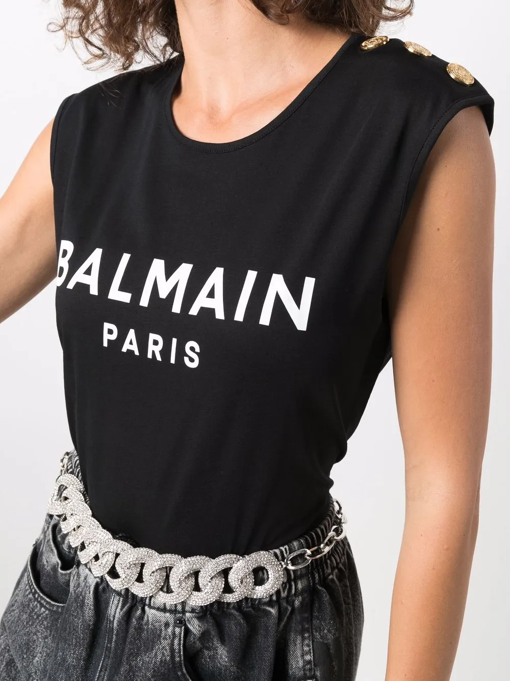 фото Balmain топ с логотипом