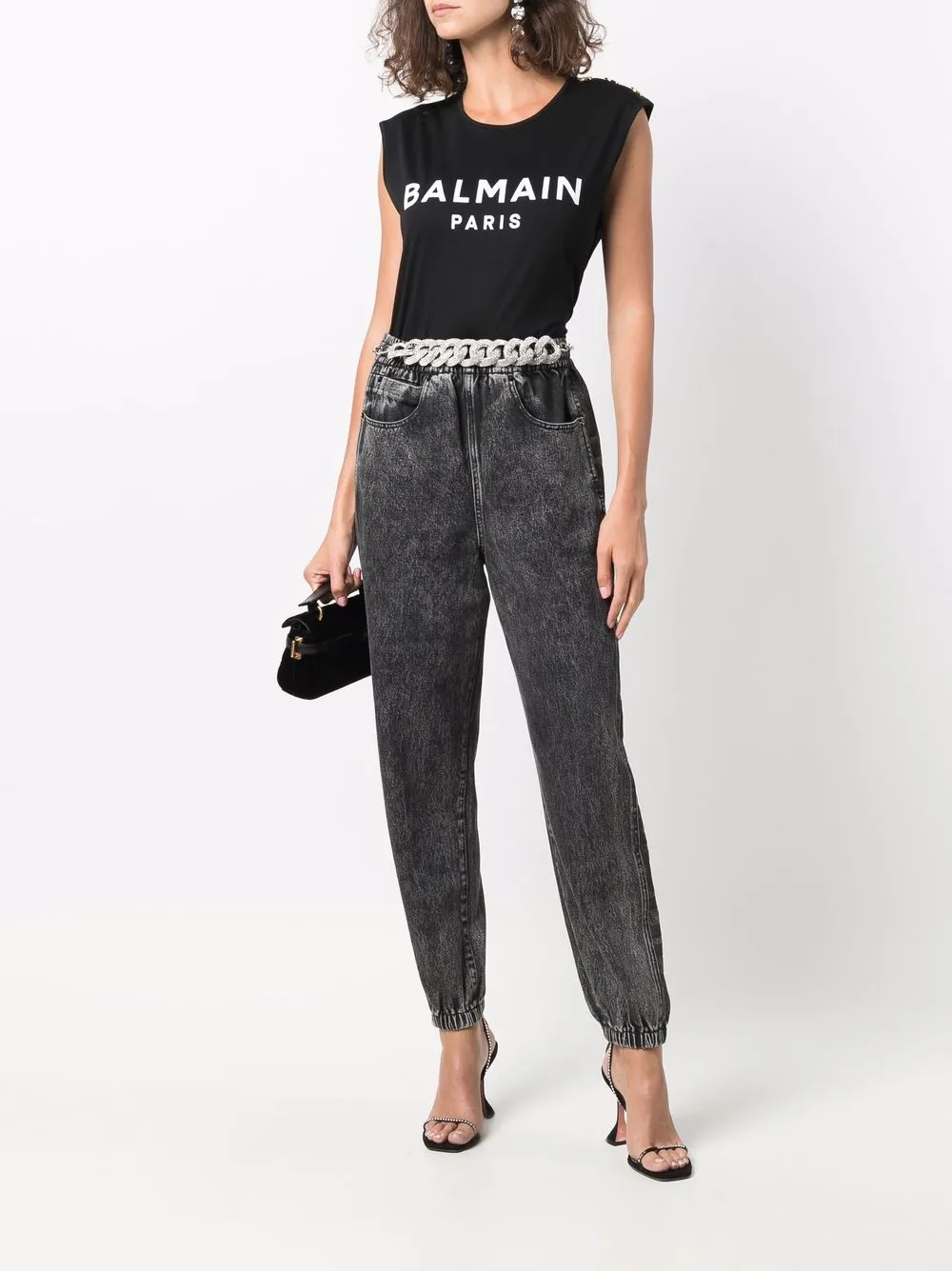 фото Balmain топ с логотипом