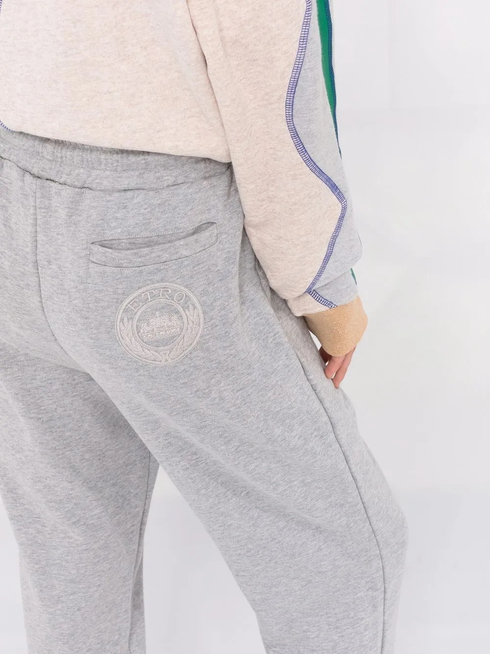 фото Etro спортивные брюки с вышитым логотипом