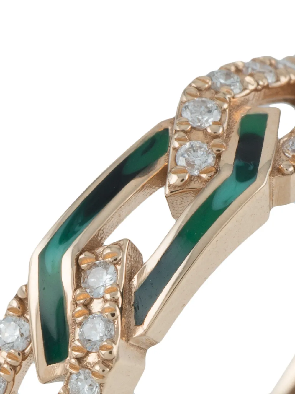 фото Terzihan кольцо rebel из розового золота с бриллиантом