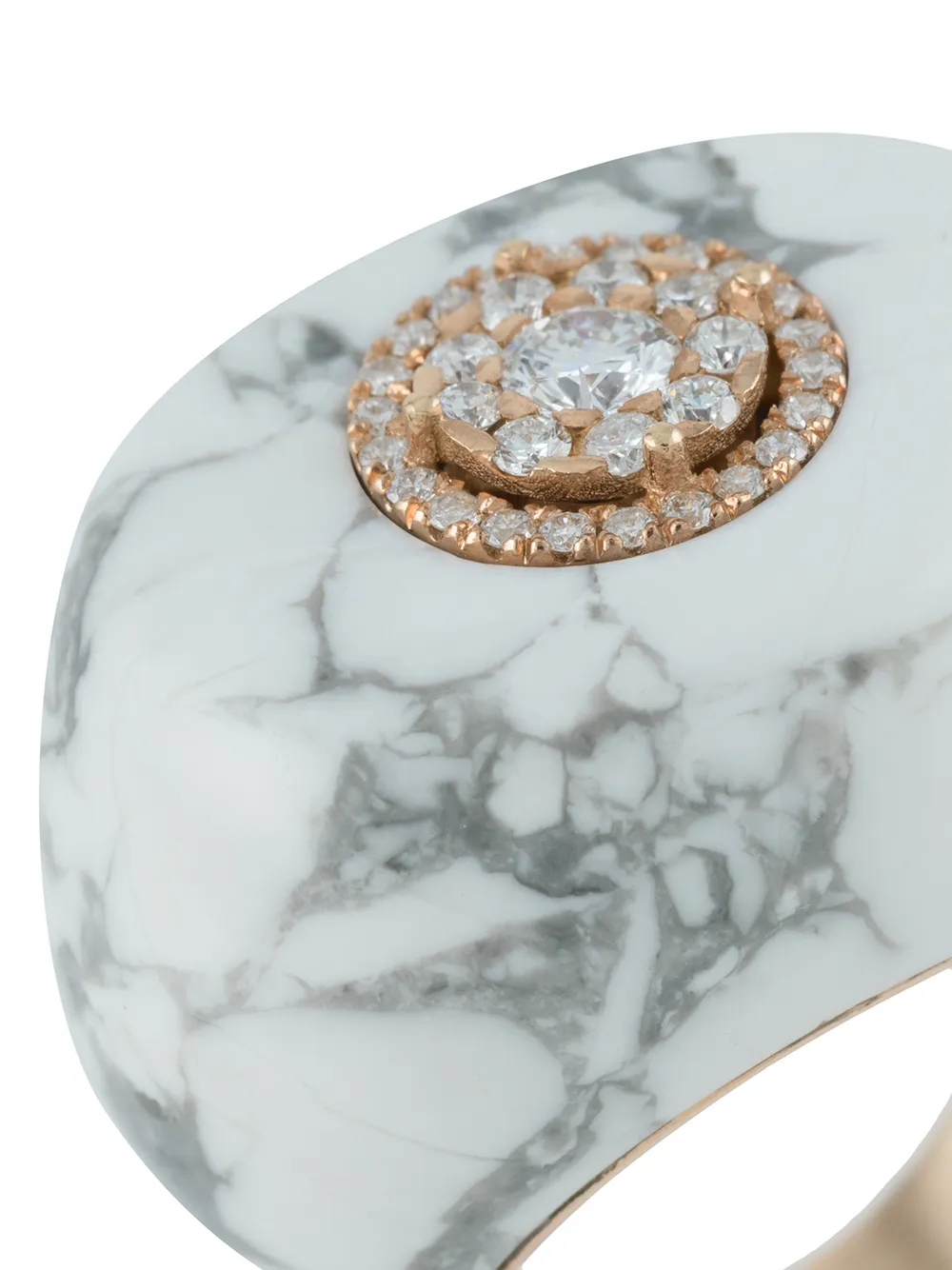 фото Terzihan кольцо dome из розового золота с бриллиантом