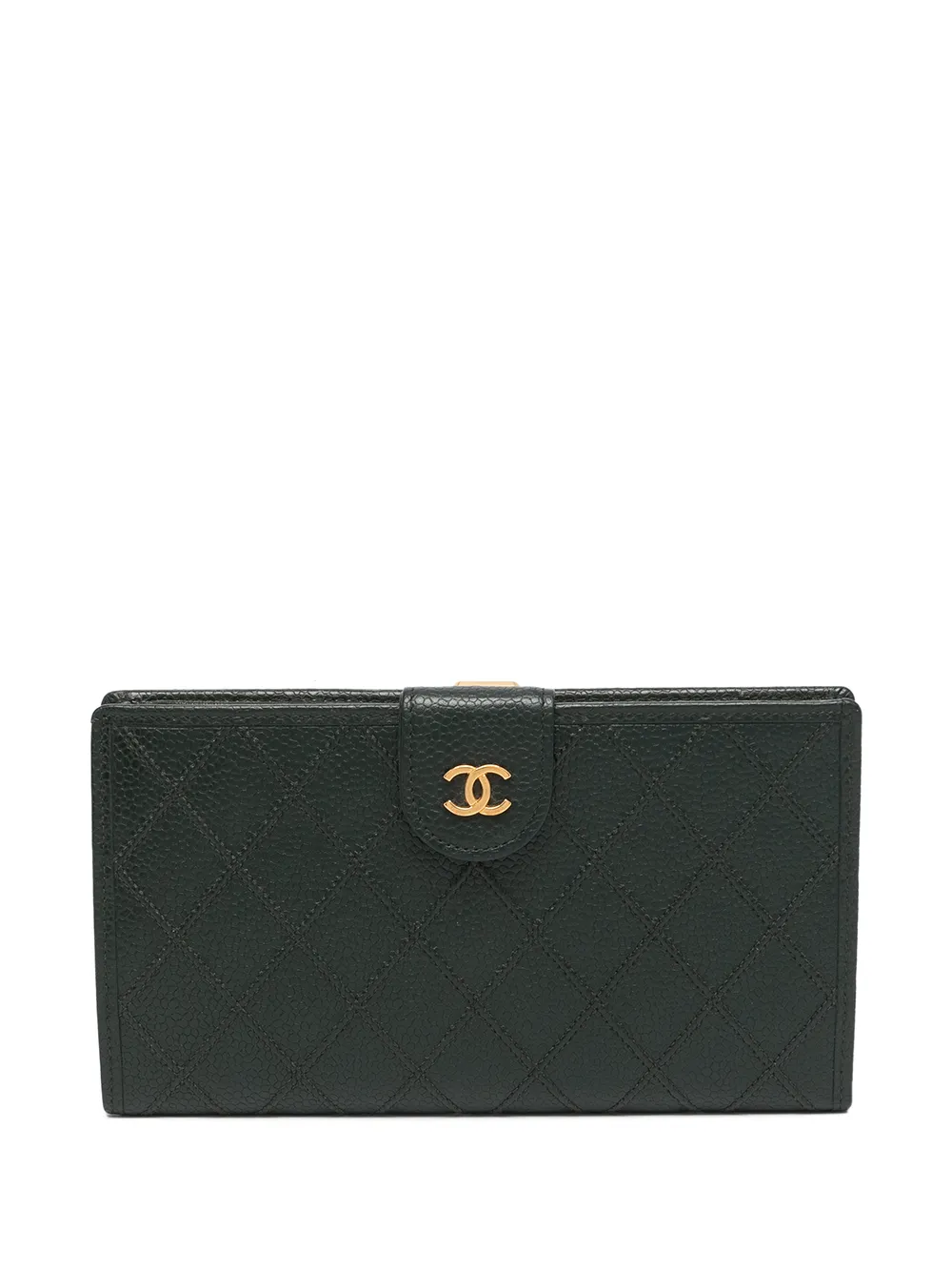 фото Chanel pre-owned стеганый кошелек 1998-го года с логотипом cc
