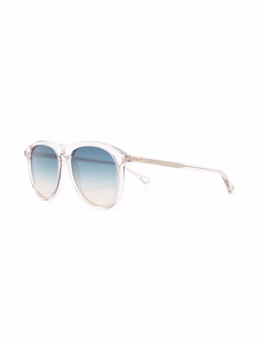 фото Chloé eyewear солнцезащитные очки в прозрачной круглой оправе