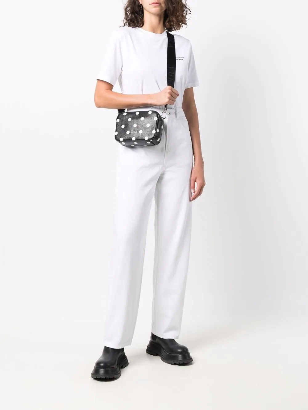 фото Furla сумка через плечо в горох