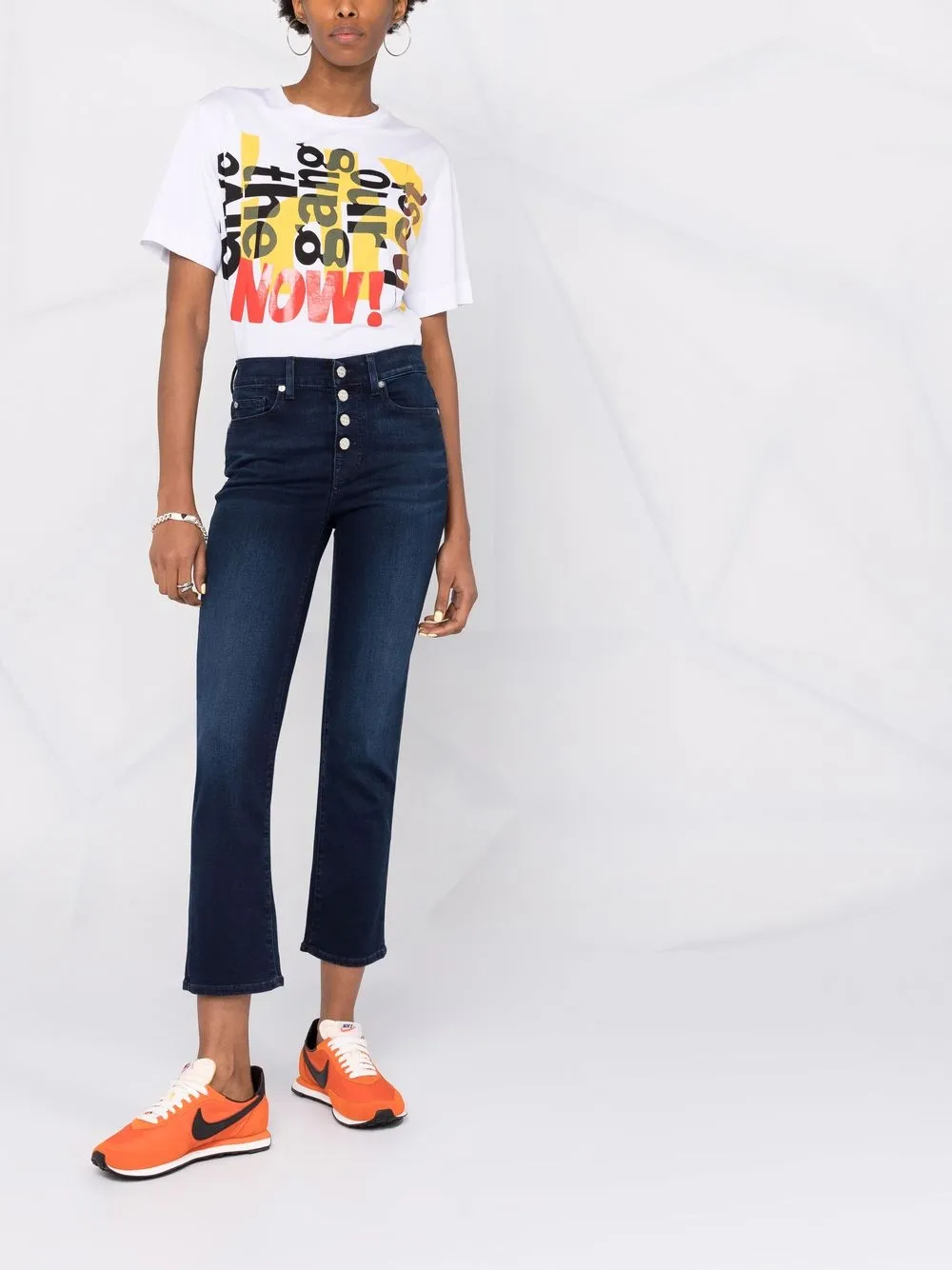 фото 7 for all mankind укороченные джинсы с завышенной талией