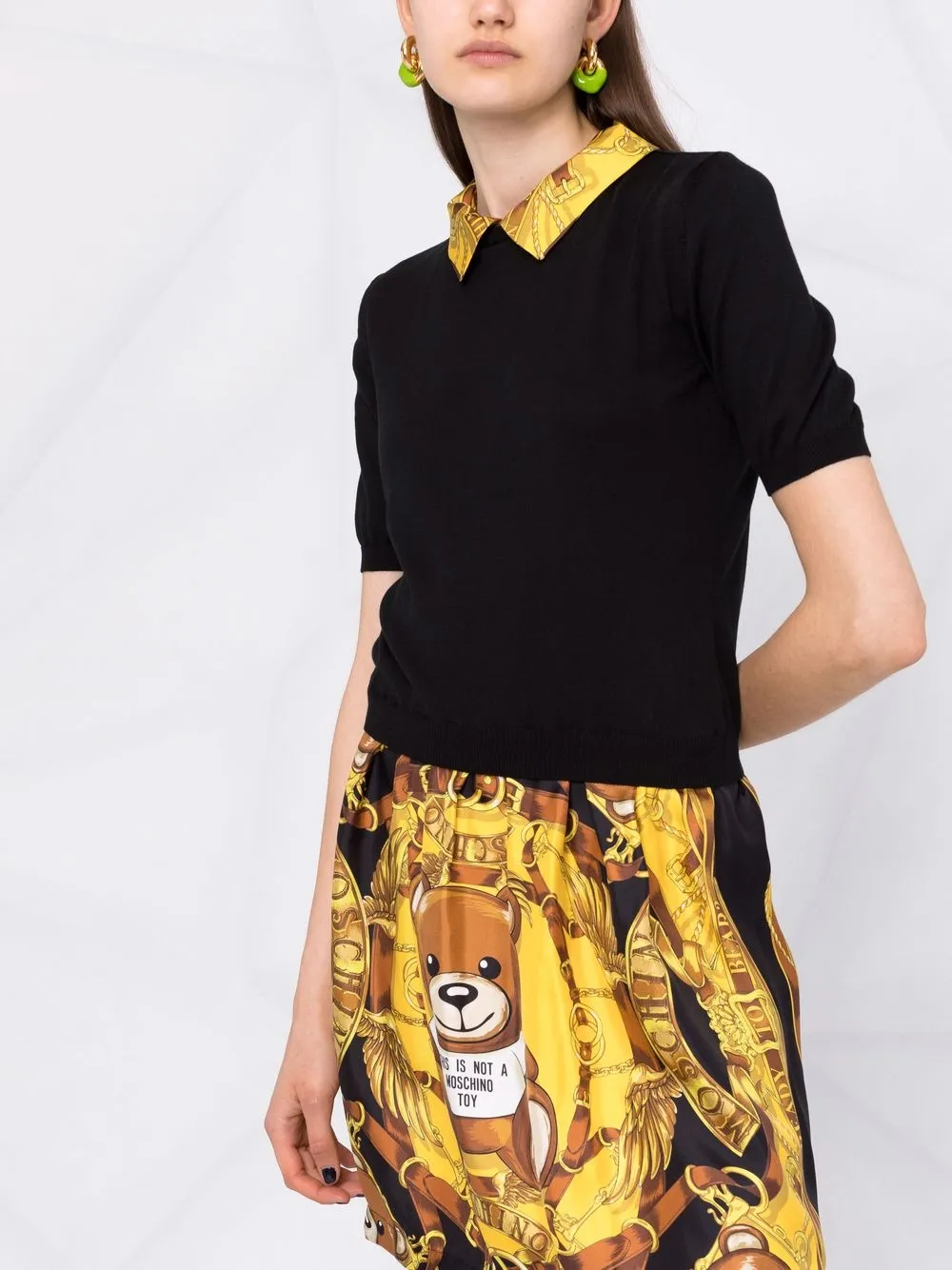 фото Moschino платье с принтом teddy bear