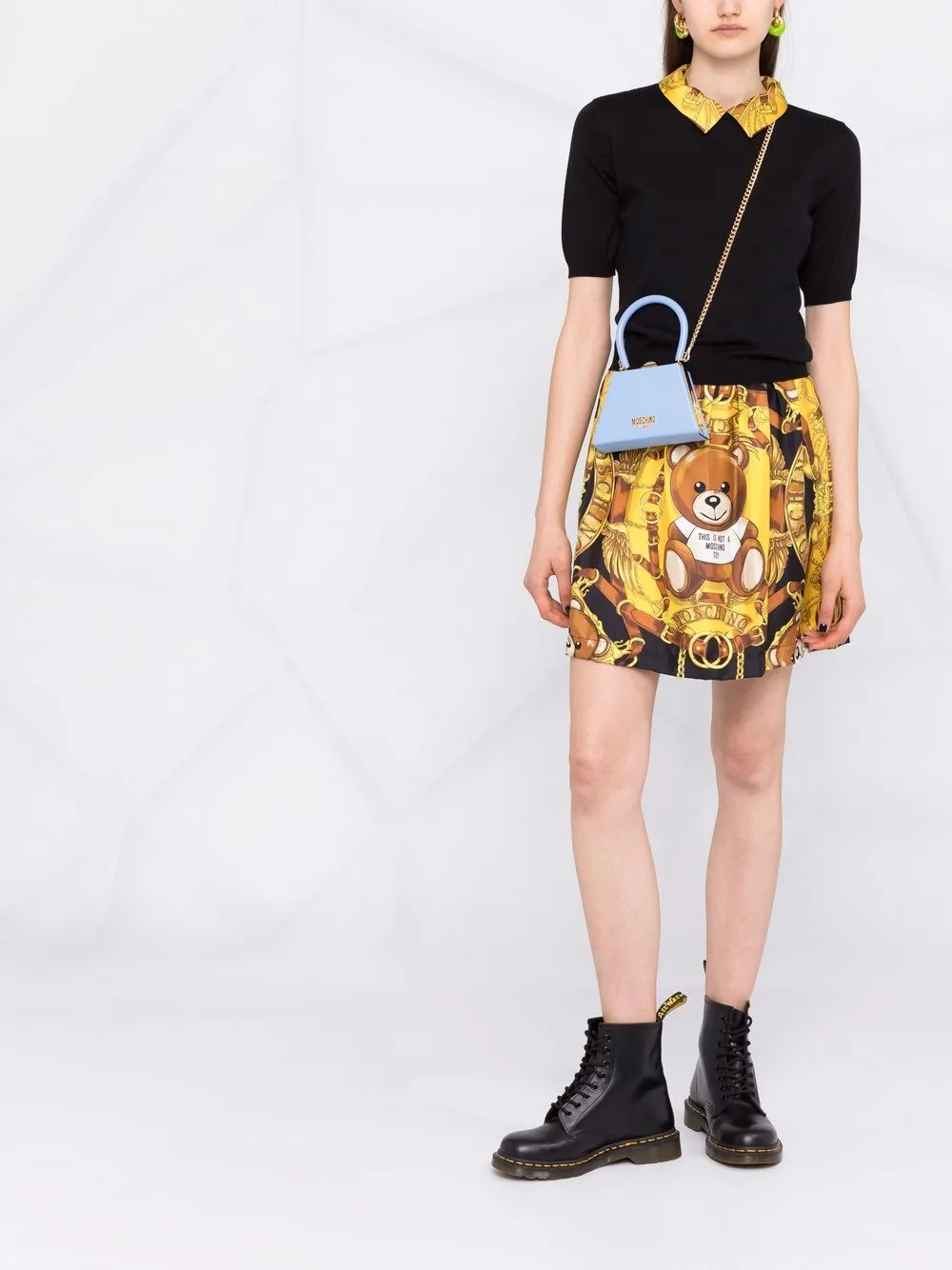 фото Moschino платье с принтом teddy bear