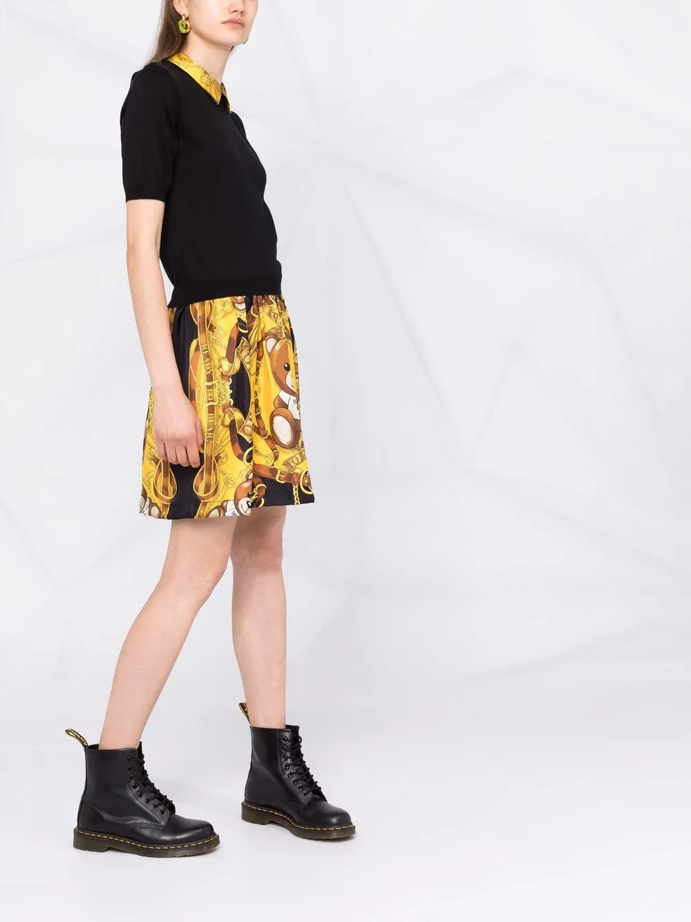 фото Moschino платье с принтом teddy bear