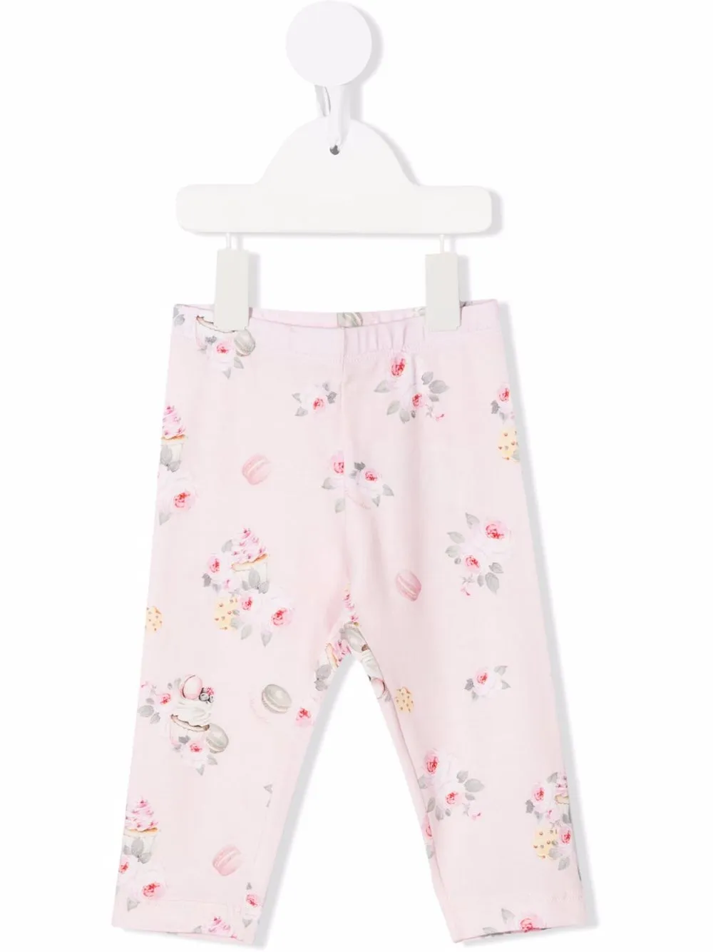 Monnalisa leggins con estampado floral - Rosado