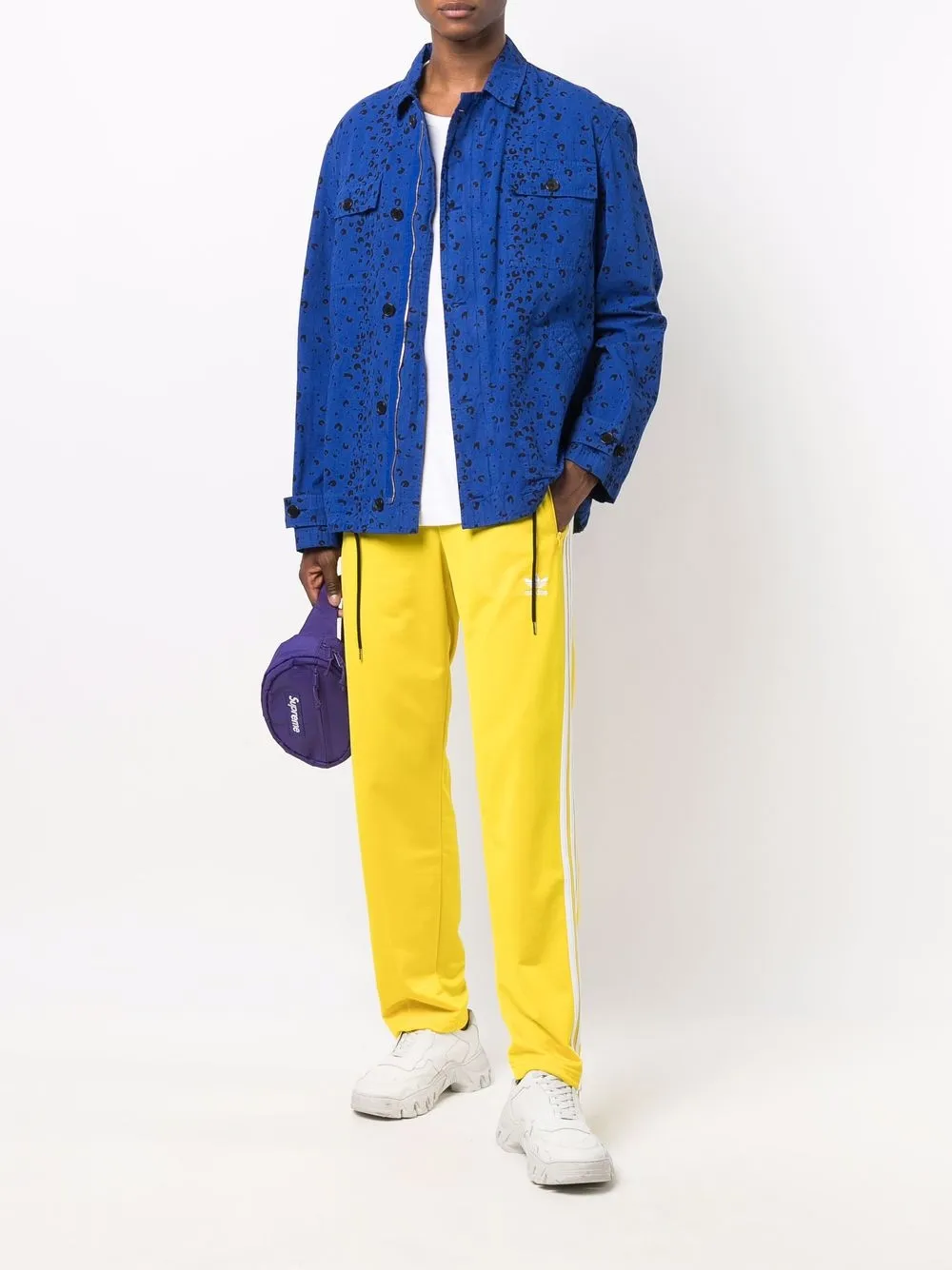 фото Adidas спортивные брюки firebird с лампасами