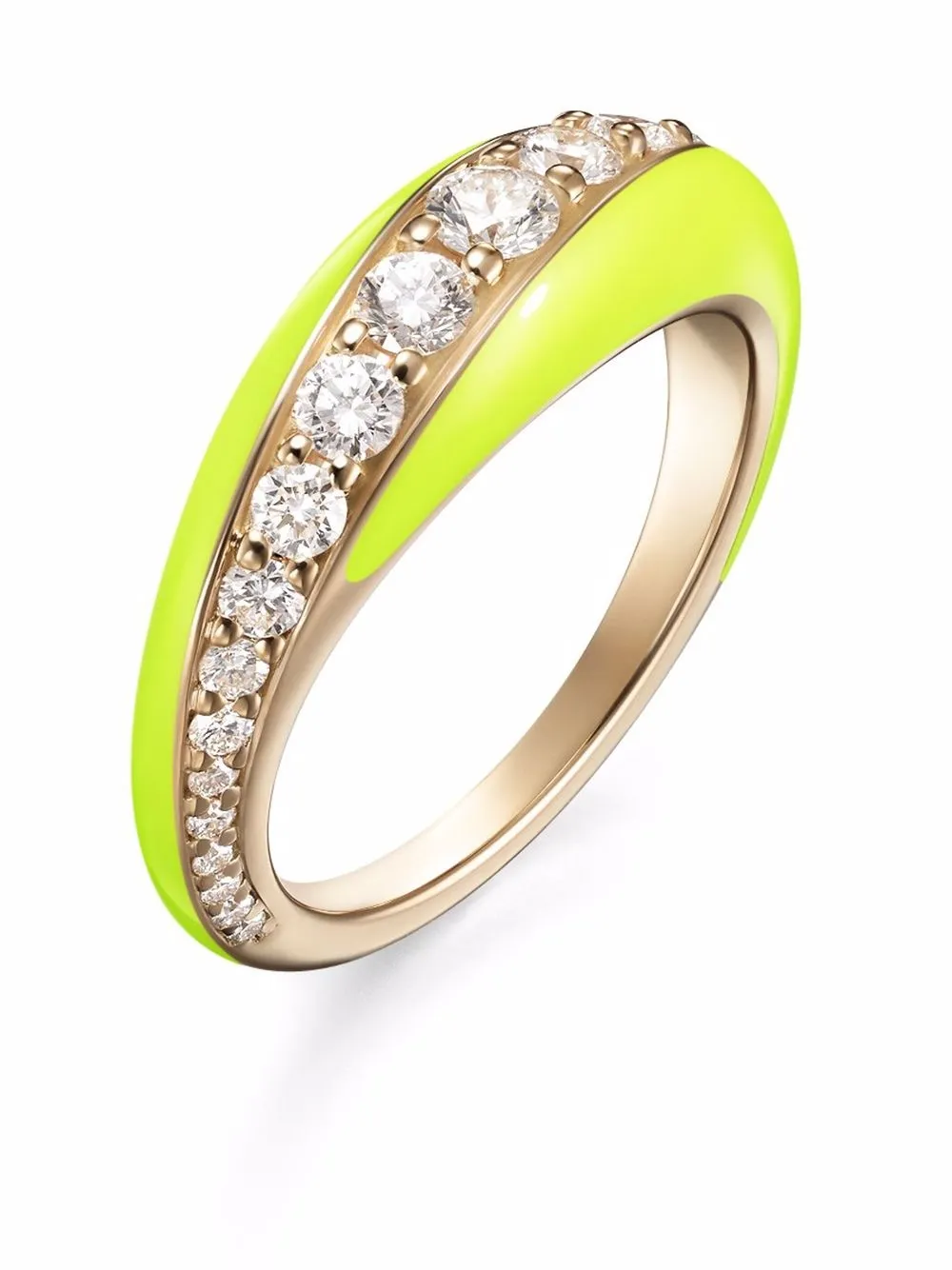 фото Melissa kaye кольцо remi из желтого золота с бриллиантом