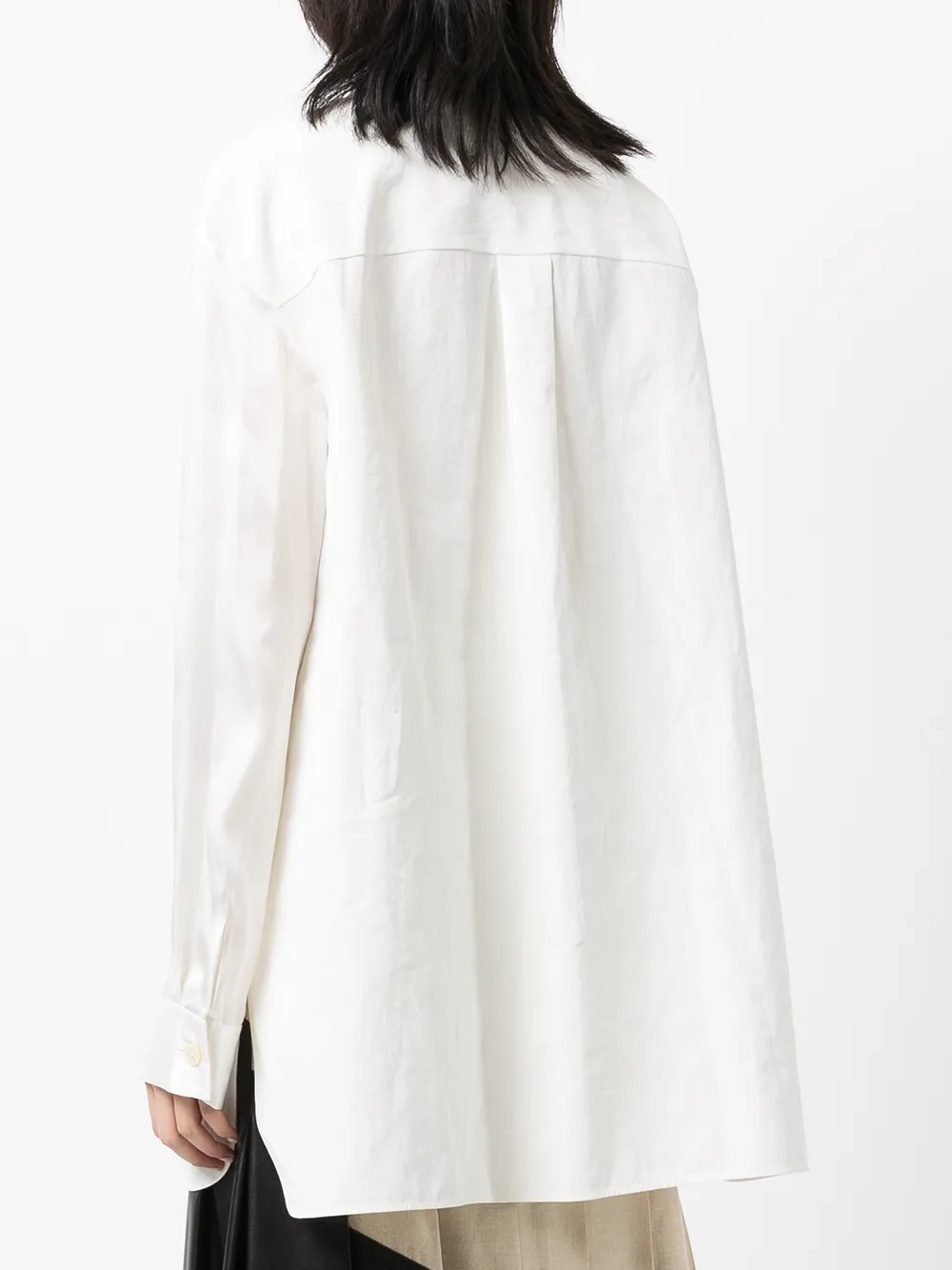 фото Jil sander рубашка с цветочной вышивкой