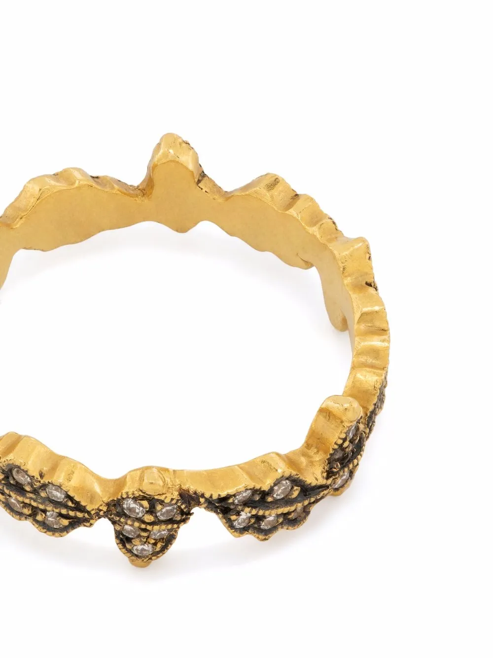 фото Cathy waterman кольцо acorn из желтого золота с бриллиантами