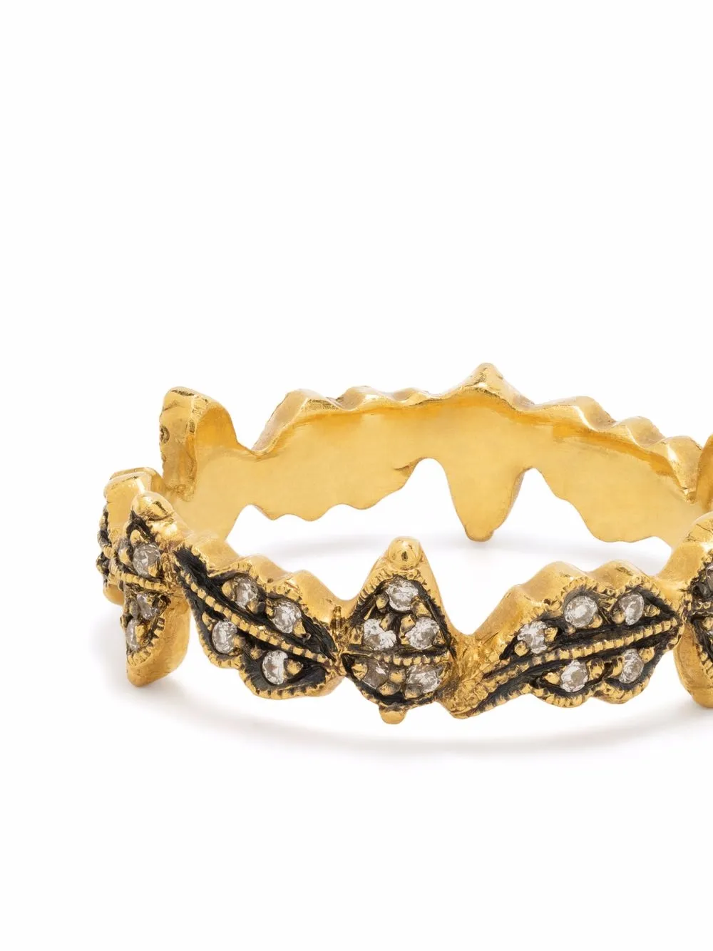 фото Cathy waterman кольцо acorn из желтого золота с бриллиантами