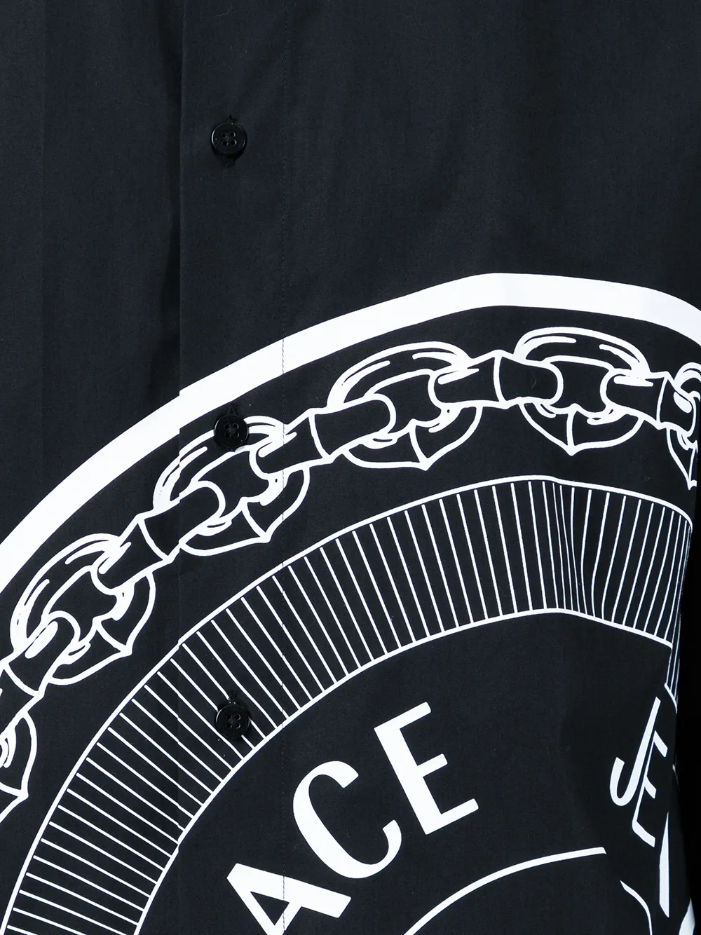 фото Versace jeans couture рубашка с длинными рукавами и логотипом v-emblem
