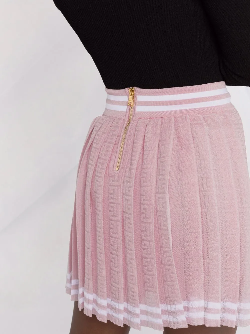фото Balmain жаккардовая юбка с монограммой pb