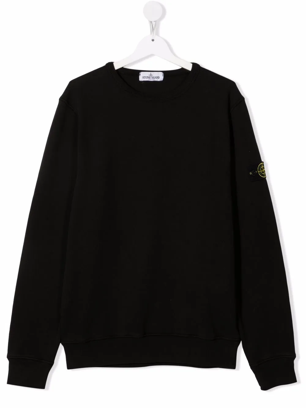 фото Stone island junior толстовка с круглым вырезом и нашивкой-логотипом