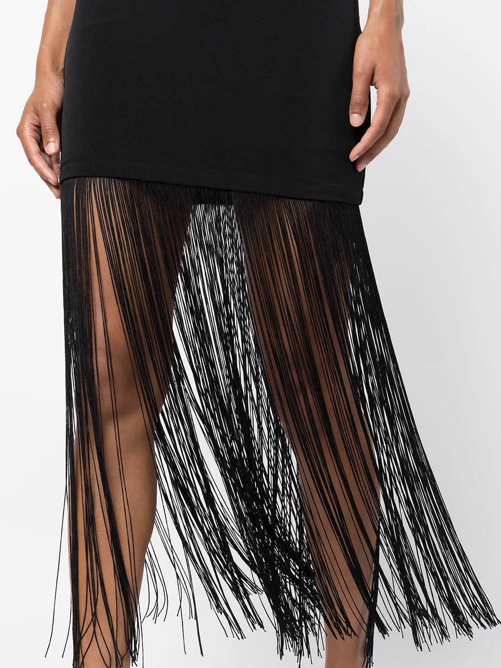 фото Alice+olivia платье steph с бахромой