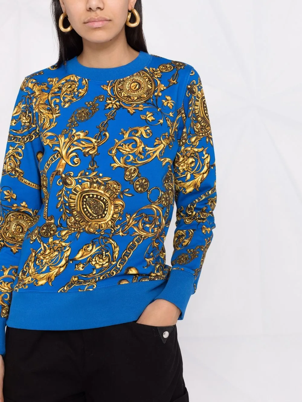 фото Versace jeans couture толстовка с принтом barocco