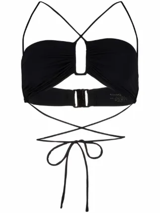 Magda Butrym Cross Strap Bikini Top Farfetch