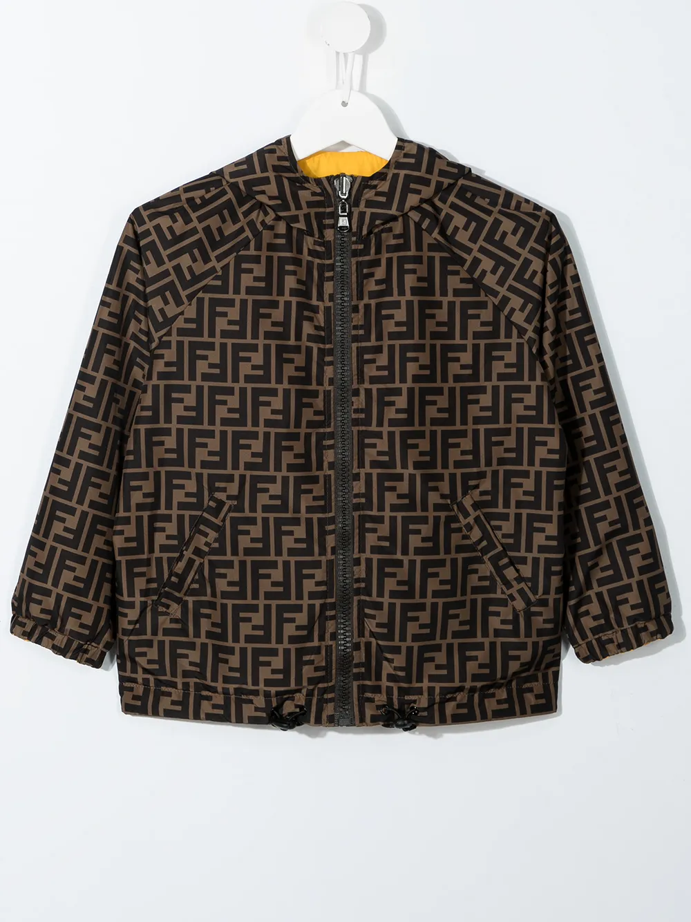 фото Fendi kids двусторонняя куртка на молнии с монограммой