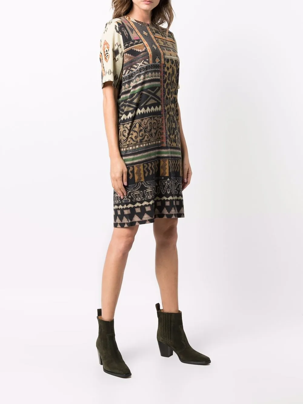 фото Etro платье из джерси с узором