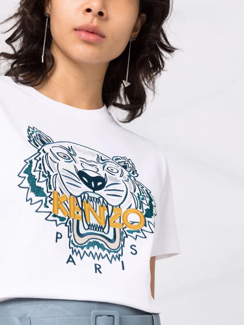 фото Kenzo футболка с вышивкой tiger