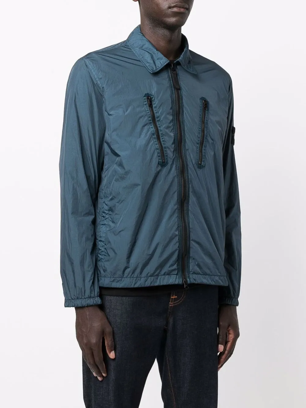 фото Stone island куртка на молнии с нашивкой-логотипом