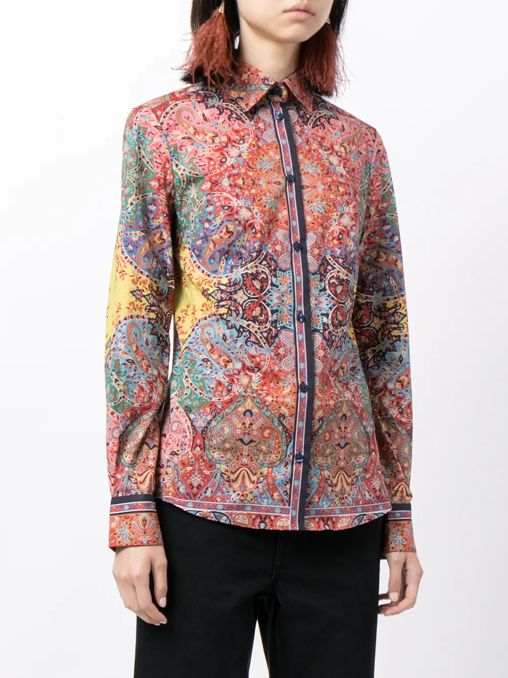 фото Etro рубашка с узором пейсли