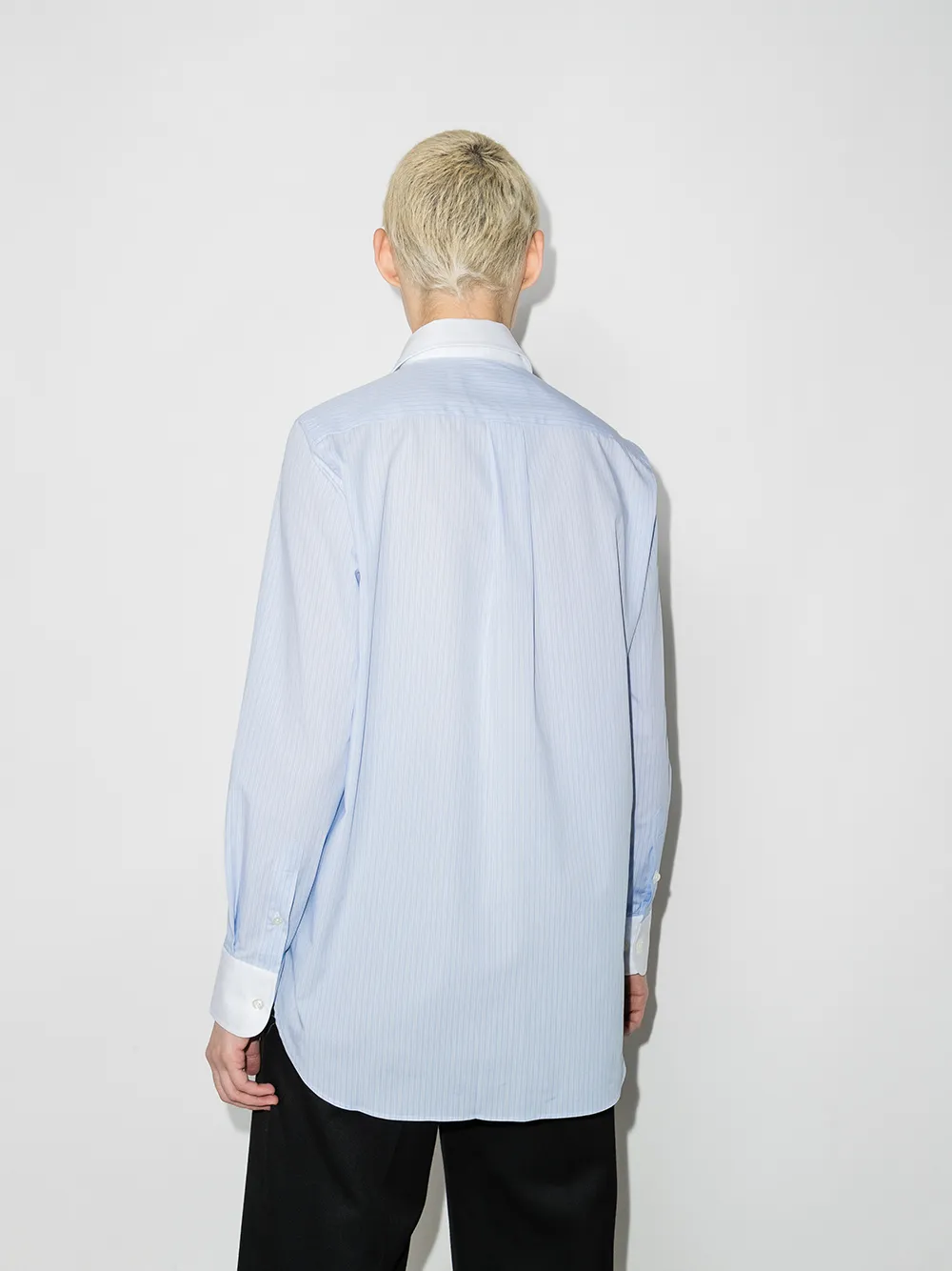 фото Hommegirls полосатая рубашка с длинными рукавами