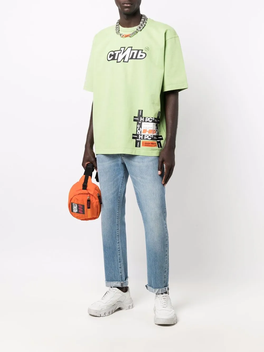 фото Heron preston футболка с логотипом стиль
