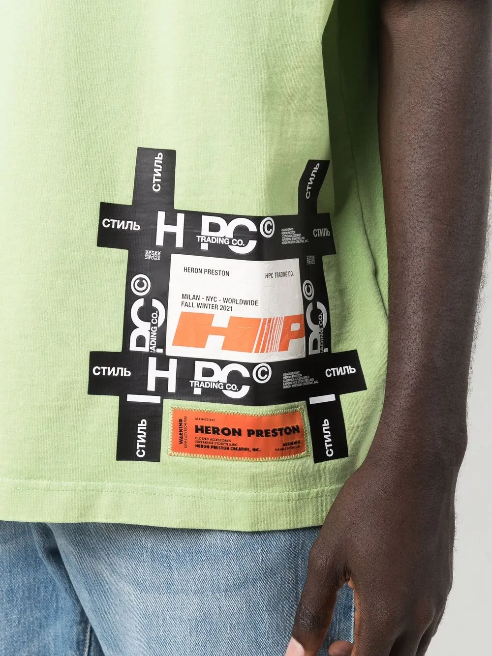 фото Heron preston футболка с логотипом стиль