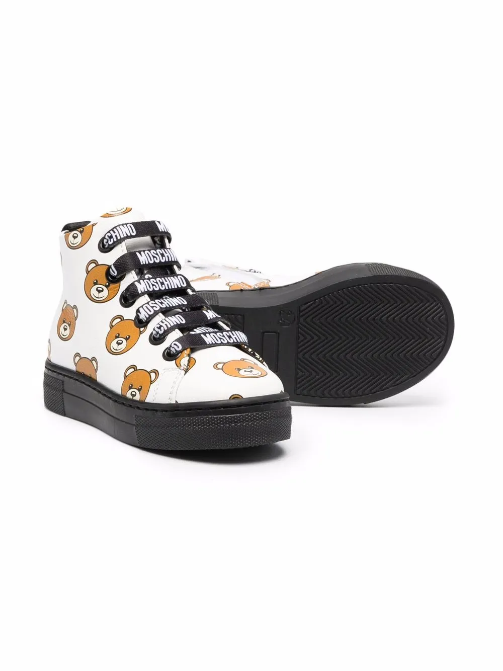 фото Moschino kids ботинки toy bear с принтом