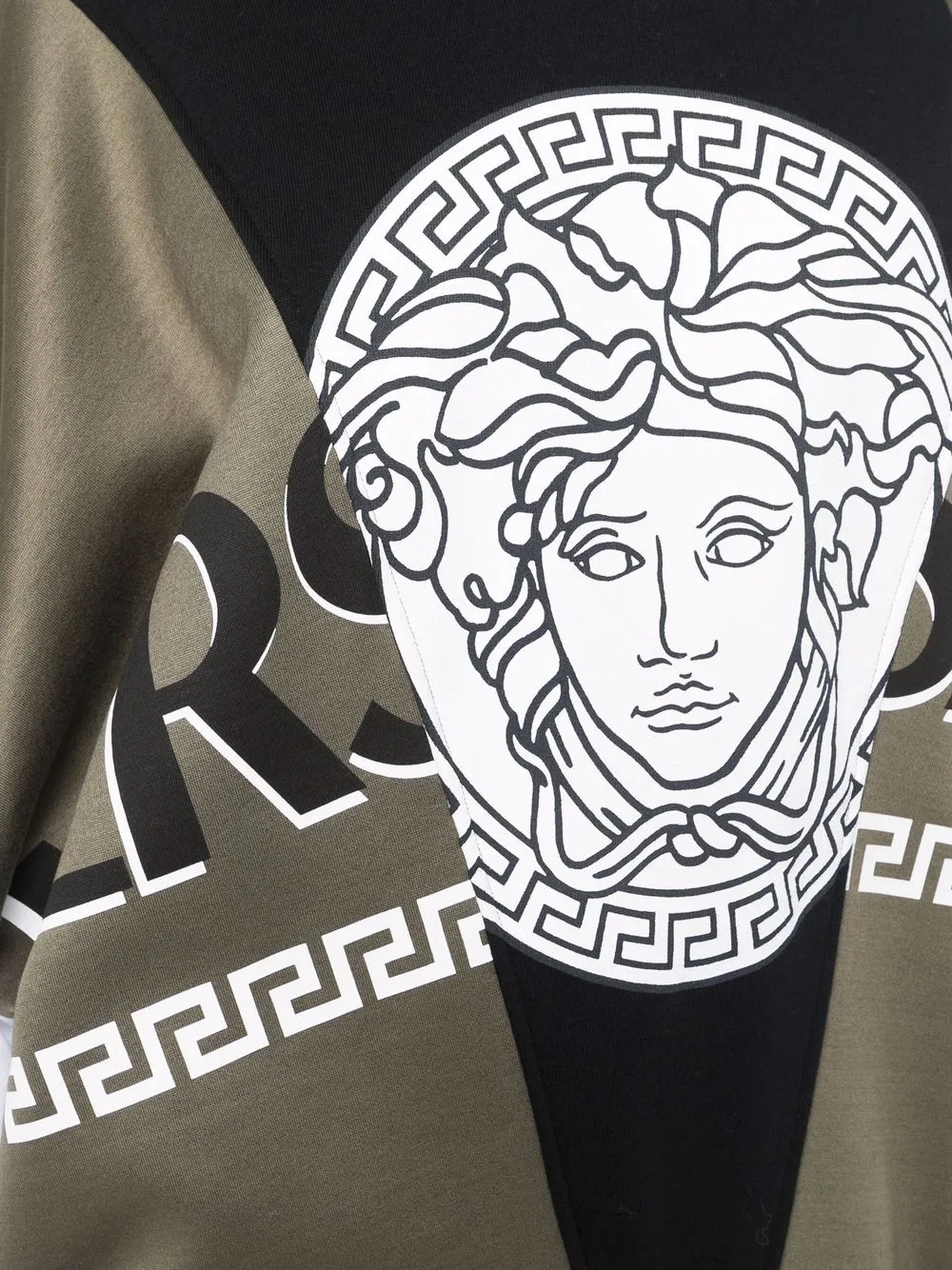 фото Versace толстовка со вставками и логотипом medusa