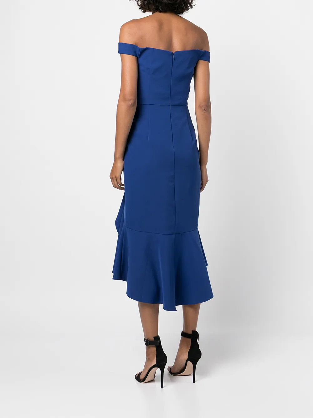 фото Aidan mattox декорированное платье с открытыми плечами