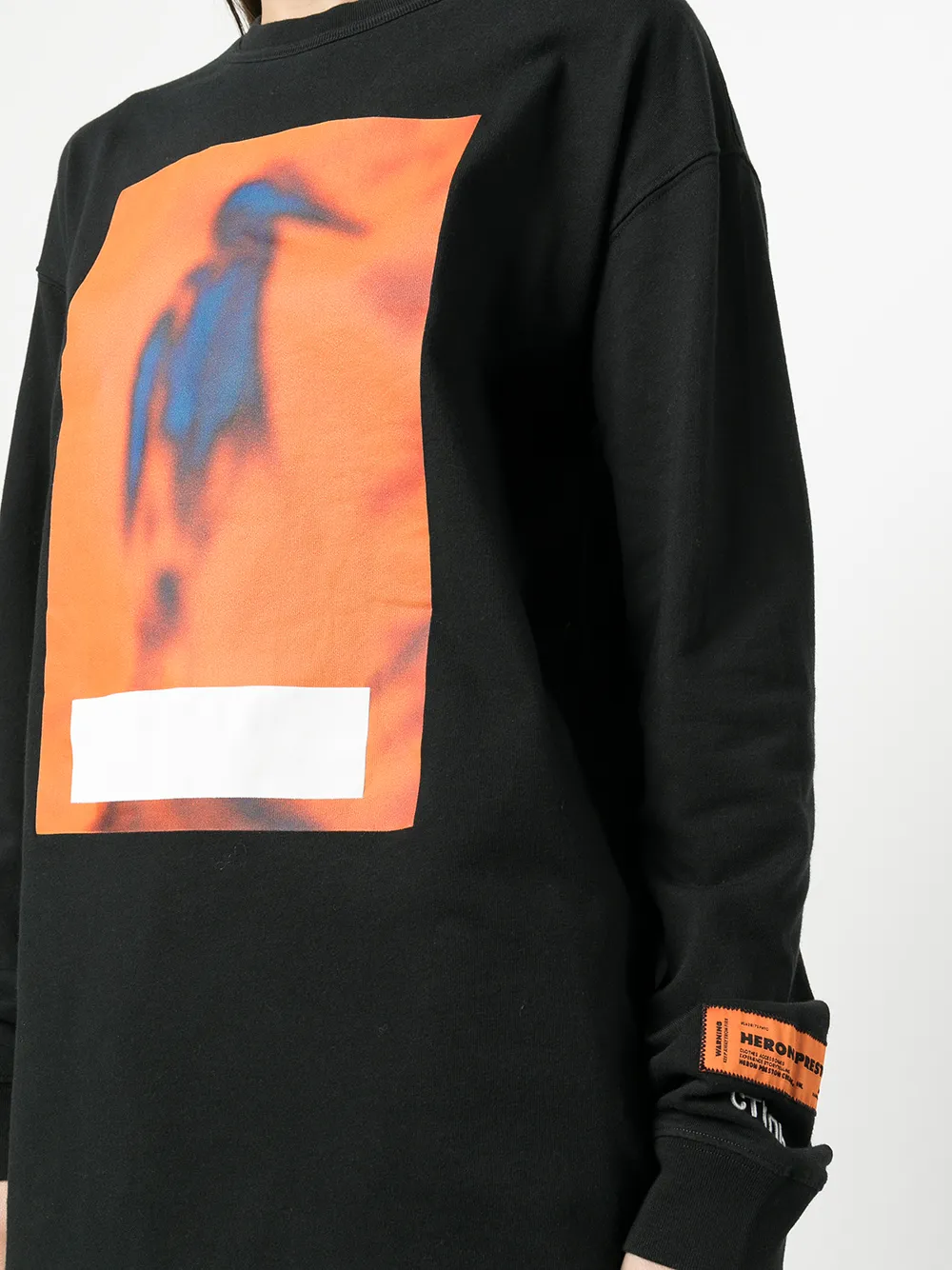 фото Heron preston футболка с длинными рукавами и принтом