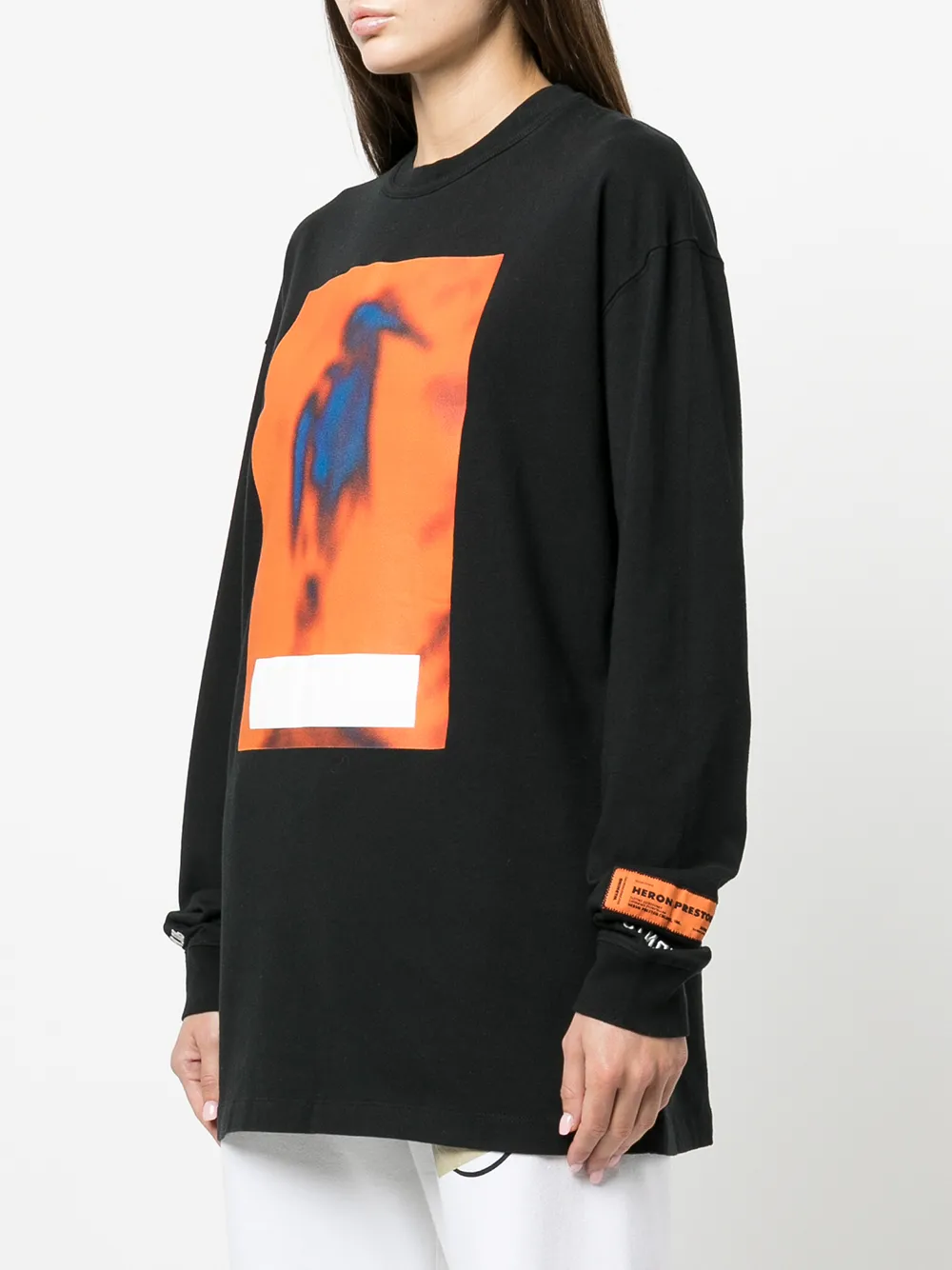 фото Heron preston футболка с длинными рукавами и принтом