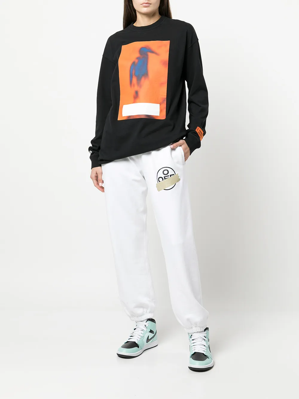 фото Heron preston футболка с длинными рукавами и принтом