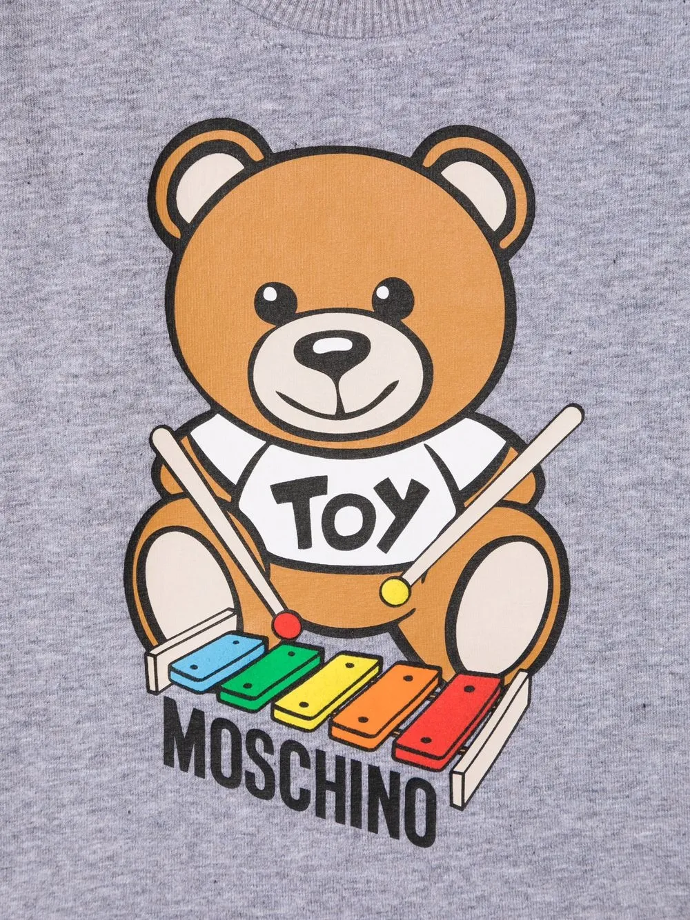 фото Moschino kids толстовка с логотипом и принтом teddy bear