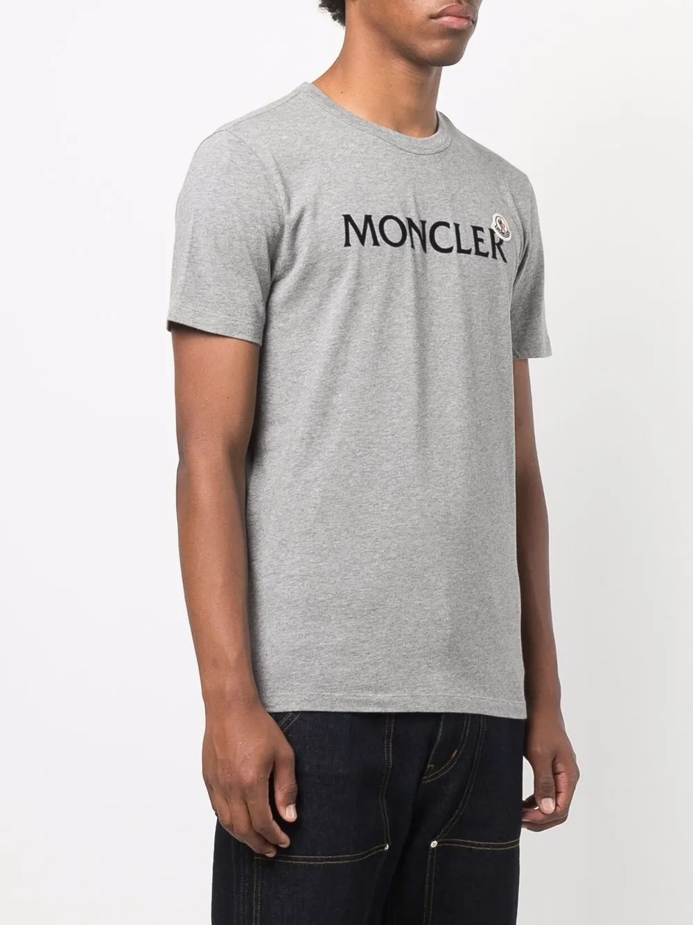 фото Moncler футболка с нашивкой-логотипом