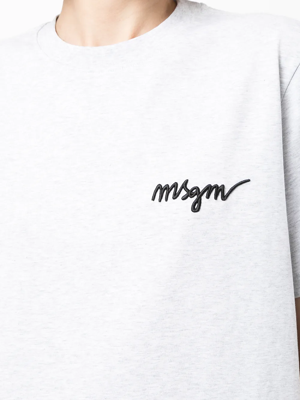 фото Msgm футболка с вышитым логотипом